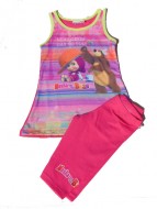 MASHA E ORSO Maglia - MAGLIETTA - T-SHIRT Vestito CANOTTA + PINOCCHIETTO bambina 6 anni art.SC08 FUXIA