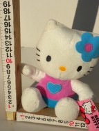 PELUCHE  HELLO KITTY CON FIORELLINO AZZURRO