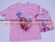 T-SHIRT FROZEN MANICA CORTA NUOVO MODELLO ,  MAGLIA COLOR ROSA FROZEN DISNEY  