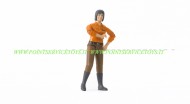 Bruder Bworld personaggio Donna omini con stivali scuri  maglia arancio[cod 60402 ]