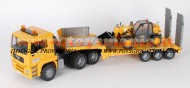 !!!!! STOP !!!!! Bruder limited edition Bruder camion Bruder MAN TGA bilico trasporta CAT benna telescopica [ cod 02775 + 02141 ] 