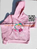 Felpa Maglia  Peppa Pig con cappuccio e tasche Originale colore rosa personaggio peppa con la fatina del dentino , felpa molto comoda