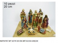 STATUINE PRESEPE NATIVITA' SET COMPLETO DA 10 PEZZI PERSONAGGI CM.20 ADDOBBO PRESEPE NATALE ADATTO A CHI REALIZZA PRESEPI ANCHE DA RIVENDERE 7995