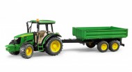 BRUDER Trattore John Deere 5115M con rimorchio 02108