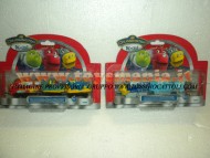 !!!CHUGGINGTON !!!!BLISTER TRIPLO OFFERTA SERIE COMPLETA FORMATA DA WILSON E I SUOI DUE VAGONI SPORCHI DI PITTURA  E BRUNO CON I VAGONI SPARA NEVE COD 470606