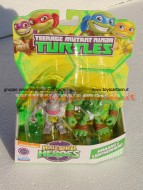 HALF-SHELL HEROES ,COPPIA TARTARUGHE NINJA ARTICOLATE , DA 6CM , FORMATA DA KRAANG E LEATHERHEAD COD. 96100 DI GIOCHI PREZIOSI