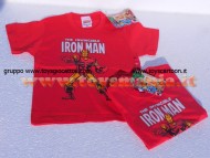 T-SHIRT MANICA CORTA CON L'INVINCIBILE IRON-MAN MARVEL, MAGLIA ROSSA THE INVINCIBLE IRON MAN