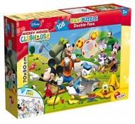 Mickey Puzzle Doppia Faccia Supermaxi, 108 Pezzi di Lisciani Giochi 48267 doouble-face