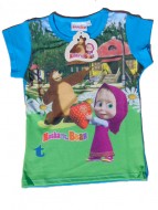 MASHA E ORSO Maglietta T-SHIRT bambina 4 anni art.st13 blu