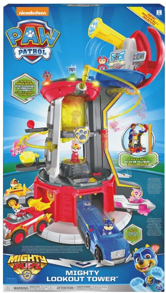 PAW Patrol Set di Gioco e Torre di Controllo Mighty Pups Super Paws con  Luci Ed Effetti Sonori - Toys Giocattoli s.r.l.s