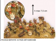 STATUINE PRESEPE NATIVITA' PICCOLA 7,5 CM ASSORTIMENTO 23 PEZZI  VERSIONE ECONOMICA   COD 9834   ADATTO A CHI REALIZZA PRESEPI 8033113129834