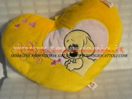!!!! Cuore Peluche !!! CUORE PUPAZZO IN PELUCHE OTTIMO REGALO PER OGNI EVENTO  COLORE GIALLO CON ORSACCHIOTTO E SCRITTA FOR YOU  CIRCA 40 CM  