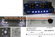 !!!! LUCI DI NATALE A LED !!!! FILO LUCI A LED 12 FIORE LED BIANCA- BIANCO USO ESTERNO 8033113288371