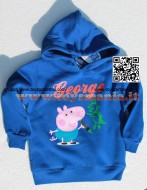 Felpa Maglia George con dinosauro Peppa Pig con cappuccio  Originale colore blu