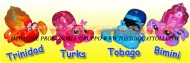 XIA XIA GIOCATTOLI , OFFERTA SERIE COMPLETA FORMATA DA 4 PERSONAGGI TRINIDAD , TURKS , TOBAGO , BIMINI , COD GPZ 87000