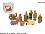 STATUINE PRESEPE NATIVITA' 8 CM ASSORTIMENTO 10 PEZZI  VERSIONE ECONOMICA COLORE ANTICHIZZATO  COD 247   ADATTO A CHI REALIZZA PRESEPI