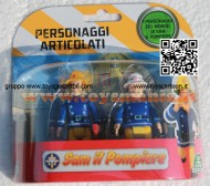 SAM IL POMPIERE BLISTER 2 PERSONAGGI Capitano Basil Steele , SAM  NCR 18232