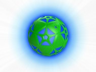 REACTORZ SPIN MASTER PALLA CON LUCE LED MODELLO PALLA VERDE LUCE BLU - Reactorz Size 4 Light-up Soccer Ball - Blue Core & Green Shield