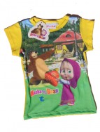 MASHA E ORSO Maglietta T-SHIRT bambina 3 anni art.st13 Giallo