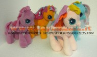 PELUCHE MY LITTLE PONY SET 4 PELUCHE Scootaloo , Pinkie Pie , TOOLA ROOLA ,  Rainbow Dash MIO MINI PONI CM 32 CIRCA