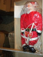 TOBIA'S NOVITA' BABBO NATALE CON VESTITO ROSSO CLASSICO PER ESTERNO/INTERNO 90 CM SU ALTALENA COD A 55