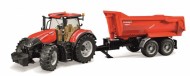 Trattore Case IH Optum 300 cvx con rimorchio Krampe Bruder 03199