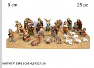 presepe di natale - NATIVITA' SET DA 25 PEZZI  - 1 scatola - VERSIONE CON PIU' RIFINITURE ADATTO A CHI REALIZZA PRESEPI ANCHE DA RIVENDERE  7651