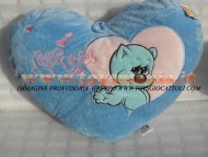 !!! Cuore Peluche !!! CUORE PUPAZZO IN PELUCHE ROSA OTTIMO REGALO PER OGNI EVENTO COLORE AZZURRO CON ORSACCHIOTTO E SCRITTA FOR YOU CIRCA 40 CM