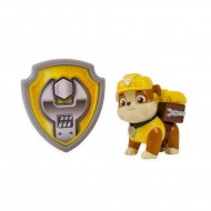 PAW PATROL - RUBBLE - CUCCIOLO E DISTINTIVO SPIN MASTER T16600