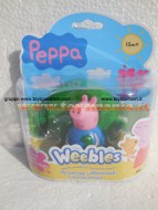  NOVITA' PEPPA PIG WEEBLES ! GEORGE PIG SEMPRE IN PIEDI DI GIOCHI PREZIOSI CON BASE AGGANCIABILE PER 18 M+ COD. 05110