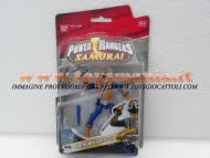 NOVITA'!!!!! NUOVI POWER RANGERS SAMURAI MEGA RANGER 10 CM COD 31500 PERSONAGGIO GIALLO BLU LUCE