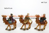 STATUE PRESEPE ADATTO A DI REALIZZA PRESEPI DA RIVENDERE STATUINE - NATIVITA' 3 RE MAGI A CAMMELLO  PER PRESEPE DI NATALE  CM 10 8033113237638