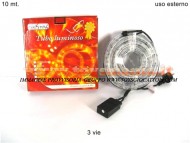 luci di natale TUBO 10 MT 3 VIE MULTICOLOR cod 8027501760204