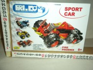 CONFEZIONE CON COSTRUZIONI TIPO LEGO CONTENENTE UNA MACCHINA SPORTIVA DI COLORE ROSSO !!!