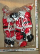 DUE ESSE CHRISTMAS 3 BABBI NATALE IN STOFFA ADATTO PER USO ESTERNO -INTERNO LUNGHI CIRCA 25 CM L'UNO CON CORDA COD A 34