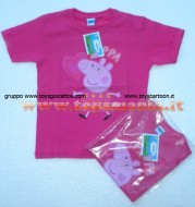 !!!t shirt peppa pig !!!! MAGLIETTA DI PEPPA PIG CON CUORE DI COLOR FUCSIA , T-SHIRT DI PEPPA PIG CON CUORE DI COLOR FUCSIA , COD 9434B