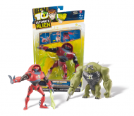 NOVITA' BEN TEN ,BEN 10 ULTIMATE ALIEN ULTRA OMOSAURO , ULTIMATE HUMUNGOUSAUR , SPARACQUA , WATER HAZAD OFFERTA DUE PEZZI SERIE COMPLETA COD 37531