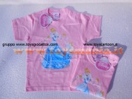 T-SHIRT MAGLIA CENERENTOLA MANICA CORTA NUOVO MODELLO , COLOR ROSA DISNEY CENERENTOLA