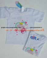 T-SHIRT MAGLIA BIANCA DI PEPPA PIG  VAREI TAGLIE 1-2 , 3-4 ,5-6 ,7-8 ANNI 