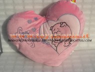 !!! Cuore Peluche !!! CUORE PUPAZZO IN PELUCHE ROSA OTTIMO REGALO PER OGNI EVENTO COLORE GIALLO CON ORSACCHIOTTO E SCRITTA FOR YOU CIRCA 40 CM