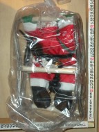 DUE ESSE CHRISTMAS  BABBO NATALE IN STOFFA ADATTO PER USO ESTERNO -INTERNO LUNGO CM 90 CON SCALA, ILLUMINATA COD A 34