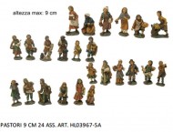 PERSONAGGI PRESEPE PASTORI  9 CM ASSORTIMENTO 24 PEZZI 32912 VERSIONE ECONOMICA  8033113032912 8068020547457