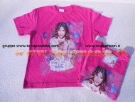 T-SHIRT MAGLIA VIOLETTA MANICA CORTA NUOVO MODELLO , COLOR FUSCIA DISNEY VIOLETTA LOVE MUSIC