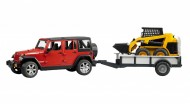 Jepp Wrangler Unlimited Rubicon con rimorchio e CAT 02925 FUORI PRODUZIONE