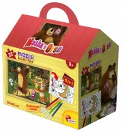 Lisciani - Masha e Orso Puzzle Casetta, 35 Pezzi