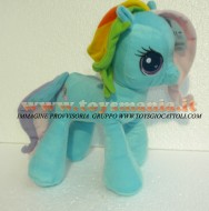 PELUCHE MY LITTLE PONY Rainbow Dash PELUCHE MIO MINI PONI AZZURRO RAINBOW DASH ORIGINALE  DI CIRCA 32 CM