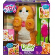 Hasbro A2003E35 - Fur Real Friends, Daisy la gattina che gioca con me peluche interattivo funziona a pila 