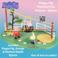 Peppa Pig Playground Playset Zip line Peppa Pig & George Figures - Brand New IL PARCO DIVERTIMENTO CON LA FUNE