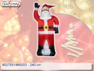 Babbo Natale gonfiabile a corrente 220 volt - altezza 240 cm - prezzo 1 pezzo