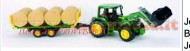 Bruder John Deere 6920  COD 02052 con carro trasporta balloni COD 02220 John Deere e pala serie Limited Edition scala 1/32 [ cod b 2011 01634]